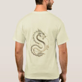 金色のアジアのドラゴン Tシャツ (裏面)