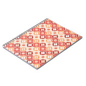 金色のイカットの幾何パターン ノートブック (左側)