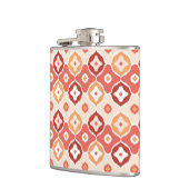 金色のイカットの幾何パターン フラスク (左)