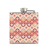 金色のイカットの幾何パターン フラスク (裏面)