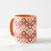 金色のイカットの幾何パターン マグカップ (正面左)