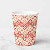 金色のイカットの幾何学模様 紙コップ (裏面)