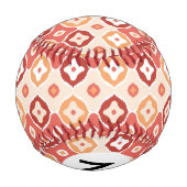 金色のイカットの幾何学模様 野球ボール (裏面)