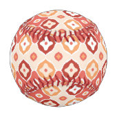 金色のイカットの幾何学模様 野球ボール (正面)