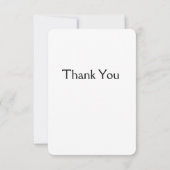 金色のエッジを持つ白いバラのアートワーク サンキューカード (裏面)