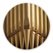 金色のオルガン管セラミックの引き出し引き出し セラミックノブ (正面)