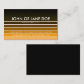 金色のオレンジ色 名刺 (正面/裏面)