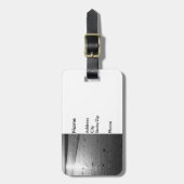 金色のガラス色の砂のグレースケール ラゲッジタグ (正面縦)