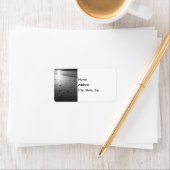 金色のガラス色の砂のグレースケール ラベル (インサイチュ)