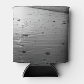 金色のガラス色の砂のグレースケール 缶クーラー (正面)