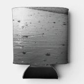 金色のガラス色の砂のグレースケール 缶クーラー (裏面)