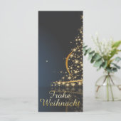 金色のクリスマスツリーの青いモチーフ (スタンド正面)
