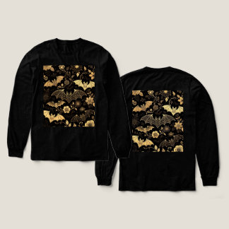 金色のコウモリのTシャツ柄 トライブレンドTシャツ