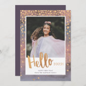 金色のコンフェッティ　ニューヤー　フォトカード シーズンカード (正面/裏面)