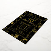 金色のサプライズ 50周年記念結婚式 箔招待状 (回転した状態)