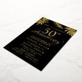 金色のサプライズ 50周年記念結婚式 箔招待状 (回転した状態)