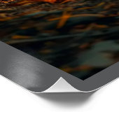 金色のスカルハロウィーンの光沢のあるポスター ポスター (コーナー)