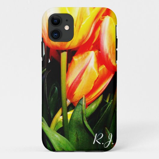 金色のチューリップの花。 Case-Mate iPhoneケース (裏面)