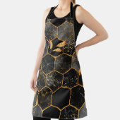 金色のテクスチャを持つ大理石六角葉テクスチャ エプロン (インサイチュ)
