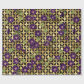 金色のトレリスに咲く朝顔 ラッピングペーパー (フラット)