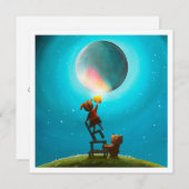 金色のハートの少女 - ミニプリント (正面/裏面)