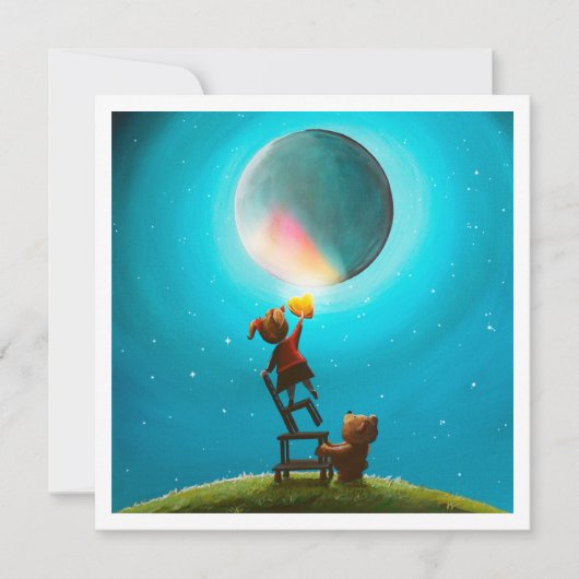 金色のハートの少女 - ミニプリント (正面)