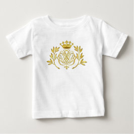金色のバッハの紋章・紋章・モノグラム ベビーTシャツ