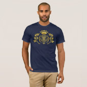 金色のバッハの紋章・紋章・モノグラム Tシャツ (正面フル)