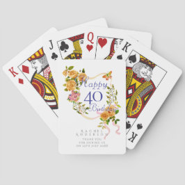 金色のバラのリボン 40歳の誕生日 トランプ