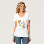 金色のバラのリボン 70歳の誕生日 Tシャツ (正面フル)