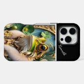 金色のフレームのカエルの王子 iPhoneケース (裏面横)