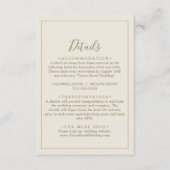 金色のフローラ座標 |クリーム&金ゴールド詳細 エンクロージャーカード (正面)