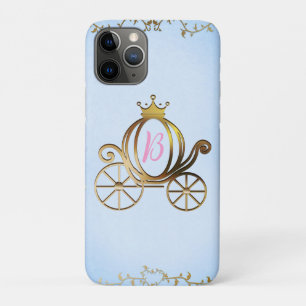 金色のプリンセスの馬車 ブルーストーリーブック オリジナルデザイン iPhone 11 PROケース