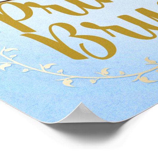 金色のプリンセスの馬車 ブルー ストーリーブック 個人名入れ ポスター (角)