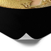 金色のヘルメットとグリフィンを備えたアテナポートレート ポスター (角)