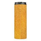 金色のマットメタルテクスチャのクローズアップ。光沢のある金属 タンブラー (裏面)