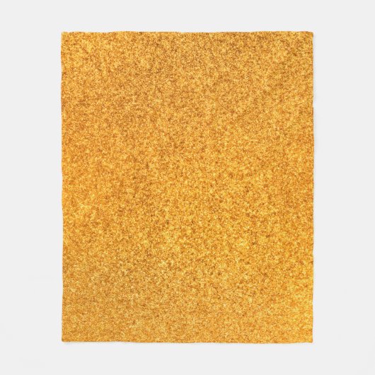 金色のマットメタルテクスチャのクローズアップ。光沢のある金属 フリースブランケット (正面)