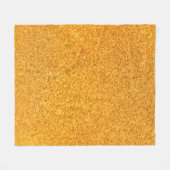 金色のマットメタルテクスチャのクローズアップ。光沢のある金属 フリースブランケット (正面(横))