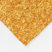 金色のマットメタルテクスチャのクローズアップ。光沢のある金属 フリースブランケット (角)