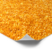 金色のマットメタルテクスチャのクローズアップ。光沢のある金属 ポスター (角)