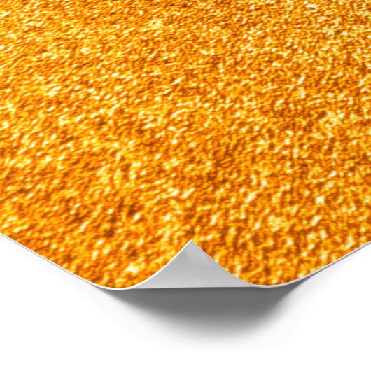 金色のマットメタルテクスチャのクローズアップ。光沢のある金属 ポスター (角)