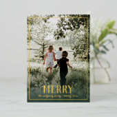 金色のメリー写真 箔シーズンカード (立ち正面)