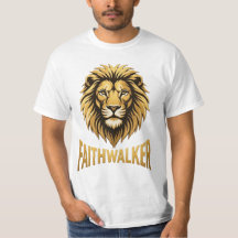 金色のライオンの顔Tシャツ