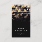 金色のライト（垂直） 名刺 (正面)