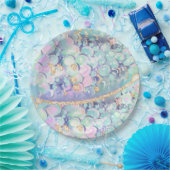 金色のラメ入り人魚の鱗 海の中の誕生日 ペーパープレート (パーティー)