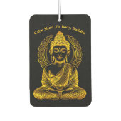 金色の仏像で穏やかな瞑想ポーズを実現 カーエアーフレッシュナー (正面)