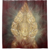 金色の仏像バスルーム シャワーカーテン (正面)