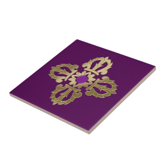 金色の仏像 タイル (側面)