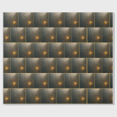 金色の光の輝きを持つ雨滴 ラッピングペーパー (フラット)