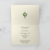 金色の十字の写真確認の招待 招待状 (内部)